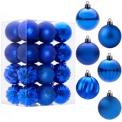 Blaue Bälle 4,1 cm, 24 Stück, Dekoration