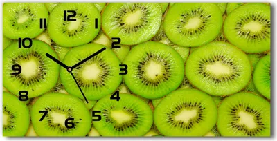 Produktbild von Wanduhr aus Glas – 60x30 cm - Glasbild - Glasuhr - Gehärtetes Glas - schwarze-zeiger - Kiwi