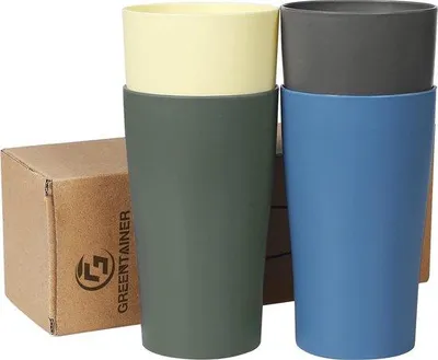 Immagine prodotto di Set di 4 tazze da 400 ml senza BPA per bambini e adulti