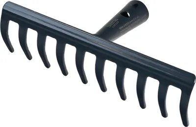 Produktbild von Gartenrechen 10 Zinken 25 cm ohne Stiel, anthrazit