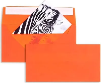 Produktbild von Briefumschläge Offset transparent DINlang 100g/qm HK VE=100 Stück intensivorange