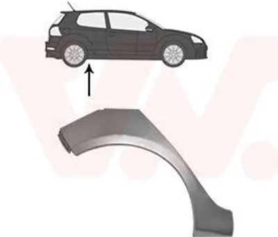 Produktbild von VAN WEZEL Seitenwand Reparaturblech für VW GOLF VI (5K1) GOLF VI Van (5K1)
