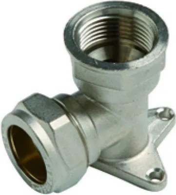 Produktbild von Messing Klemmverschraubung für Kupferrohr, Wandscheibe Ø18 x IG 3/4"