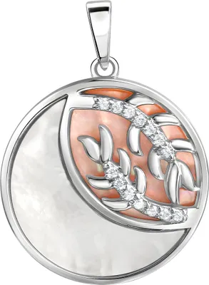 Produktbild von F Anhänger 925/- Sterling Silber rhodiniert Perlmutt und Zirkonia