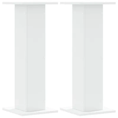 Image de vidaXL Support pour plantes 2 pcs. Blanc 30x30x80 cm Bois composite