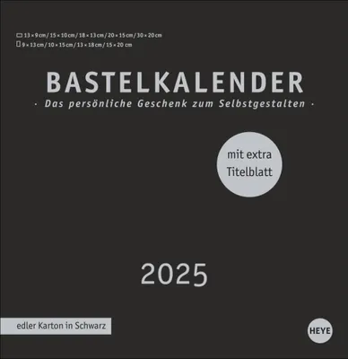 Immagine prodotto di Calendario fai da te Premium nero grande 2025