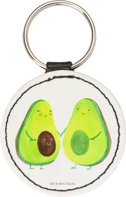 Produktbild von Mr. & Mrs. Panda Schlüsselanhänger Avocado Pärchen - Weiß - Geschenk, Hochzeit, mini, Familie, kleiner, Frucht, Taschenanhänger, Gesund, Avocados, klein, Anhänger