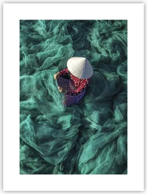 Produktbild von Poster - Poster ohne Rahmen - Netzwerk Fischer Vietnam - 30x40 cm - Wand Bild - Wanddeko - Wandbilder - Kunstposter - Wandposter - Bilder - Kunstdruck - Wanddekoration - Wandbild - P2XPA30x40-4309