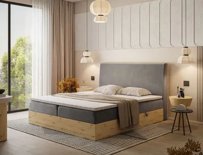 Obrázok produktu pre ARTES skriňová posteľ s bonellovým matracom 160x200 cm Riviera 91 s topperom