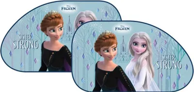 Image de Tataway 2 pièces rideaux latéraux trapèze Frozen Ice 65x38 - rideaux de voiture avec motif Disney pour enfants