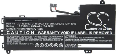 Produktbild von vhbw Akku Ersatz für Lenovo 5B10H13096, 5B10H17229, 5B10H17230, 5B10K10175, 5B10K10178, 5B10H13092 für Notebook (4550 mAh, 7,6 V, Li-Polymer)