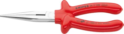 Imagen del producto de Alicates de punta semirredonda recta y corte KNIPEX 26 17 200, 200 mm, CrV, VDE 1000V