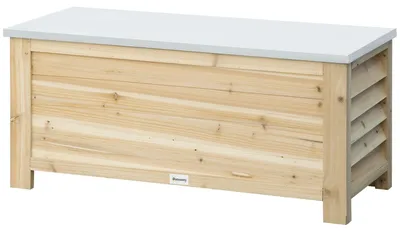 Produktbild von Gartenkiste - Gartenaufbewahrungsbox - Kissenbox - Gartenbox - Aufbewahrungsbox - Massivholz - Verzinkter Metalldeckel