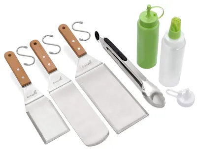 Produktbild von Metallspatel Set von 6 - Grill- und Pfannkuchen Zubehör