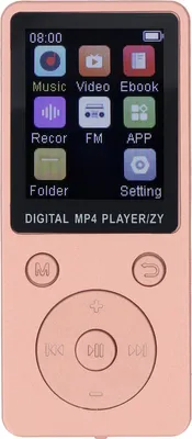 Obrázek produktu pro MP3 MP4 přehrávač 1,8palcový displej Přenosný hudební přehrávač s BT 5.0 64GB paměťová karta Externí přehrávání obrázků a videí Podpora rozšíření až na 128GB Zlatá barva