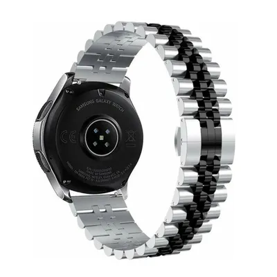Produktbild von Strap-it Huawei Watch GT 2 Jubilee Stahlband (Silber/Schwarz)