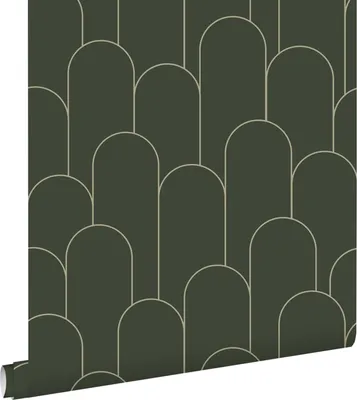 Immagine prodotto di ESTAhome carta da parati art deco verde scuro 50 x 900 cm
