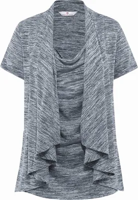 Produktbild von Bellybutton Elegante Stillbluse Melange Grau Kurzarm
