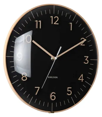 Produktbild von Karlsson - Wanduhr Esencia Dome - Schwarz - Ø30cm
