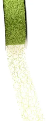 Dekoband Spinnennetz, grün, 3 cm x 25 m