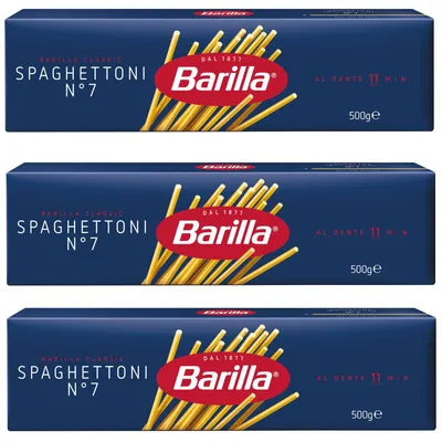 Image de Pâtes Barilla Spaghettoni numéro 7 Pâtes de blé dur, paquet de 3