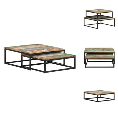 Produktbild von vidaXL Satztische 2 Stk. Recyceltes Massivholz - Couchtische
