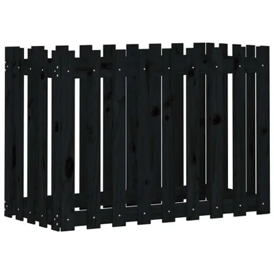 Immagine prodotto di vidaXL Letto rialzato a doghe design nero 100x50x70 cm in legno di pino massiccio