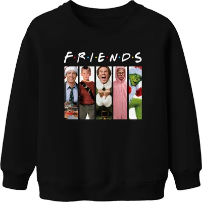 Produktbild von Friends Weihnachtsfilme Kevin Allein Zuhaus Griswold - Weihnachten Christmas Xmas Uni Kinder Weihnachtspullover, Schwarz, 152
