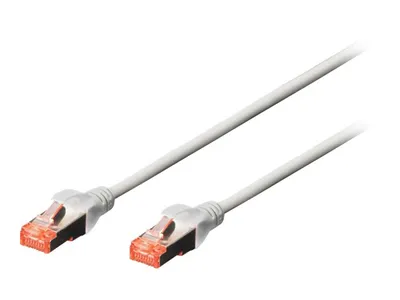 Image de DIGITUS Professional - Câble de raccordement - RJ-45 (M) à RJ-45 (M) - 2,0m - SFTP, PiMF - CAT 6 - IEEE 802,3 - blindé, sans halogène, sans crochet, torsadé - gris (pack de 10) (DK-1644-020-10)