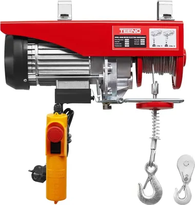 Produktbild von TEENO Elektrische Seilwinde 300kg bis 600kg Hubhöhe 12m Seilzug Kupfermotor 1200W Hubgeschwindigkeit Hebezug Seilhebezug Kettenzug Motorwinde