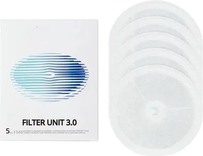 Image de Lot de 5 filtres pour fontaine à eau pour chat, en acier inoxydable, blanc pur, 5 pièces