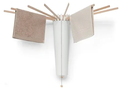 Immagine prodotto di Foppapedretti Octopus Myhome, porta abiti per bucato, alluminio/PVC/legno di faggio, bianco, modello 112