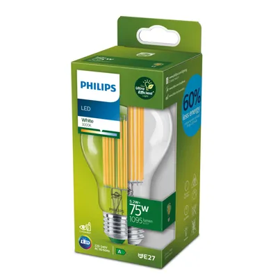 Obrázek produktu pro Philips Žárovka, 5,2 W, 75 W, E27, 1095 lm, 50000 h, Bílá