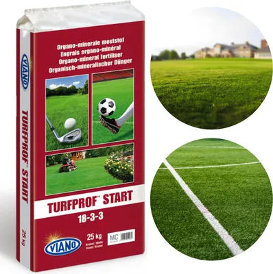 Obrázok produktu pre Organické trávnikové hnojivo VIANO START 25KG 18-3-3