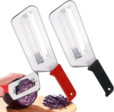 Imagen del producto de Juego de rebanadoras para verduras, de 2 piezas, acero inoxidable, 29,5 x 9 cm, para la cocina