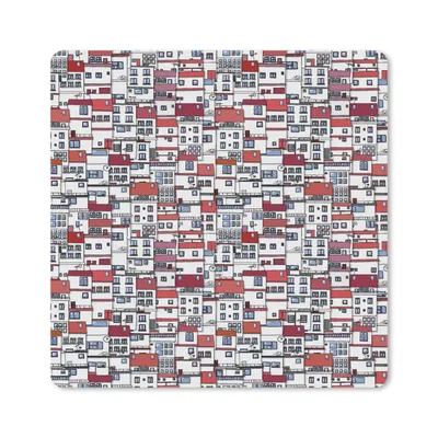 Produktbild von MuchoWow® Mauspad Mousepad Stadt - Muster - Häuser 30x30 cm - Mousepads - Maus Mat - Pad - Mausunterlage - Gaming