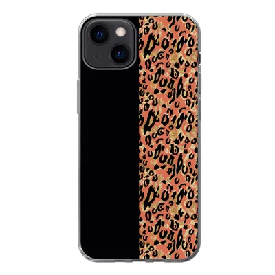 Produktbild von MuchoWow® Handyhülle Schutzhülle Hülle für iPhone 13 Pantherdruck - Gold - Schwarz Silikon Softcase Handy Hülle - Karteninhaber