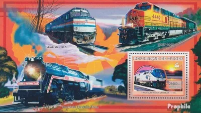 Produktbild von Briefmarken Guinea 2006 Mi Block 1041 (kompl. Ausgabe) postfrisch AMTRAK-140
