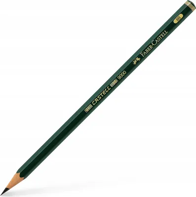 A single green pencil with gold lettering is shown diagonally against a white background.