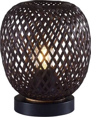 Zdjęcie produktu dla Lampa stołowa w stylu boho czarna 1xE27 20W ZANZIBAR 329226 Polux