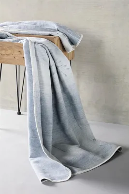 Produktbild von Biederlack Recover Jeans Plaid  Wohndecke Farbe GardenGrass Größe 140x200cm