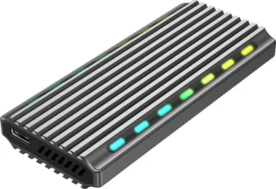 Produktbild von Gembird EE2280-U3C-03 USB 3.1 Gehäuse für M.2 NVMe Laufwerke  RGB  Aluminium