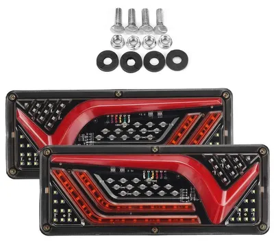 Produktbild von LED Anhänger Rückleuchten - Rücklicht Set - 24V - 2 Stück - Blinker Bremslicht Rückfahrlicht - Für Lkw Wohnmobil Anhänger
