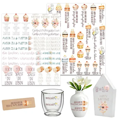 Productafbeelding van Zelfklevende stickers - Met zegenende wensen en citaten - 2 stuks