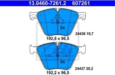 Image de Plaquettes de frein avant ATE pour BMW 5 7 X5 X6