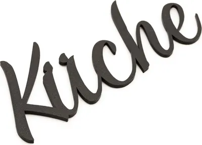 Produktbild von Zwayve Küche Türschild Küchen 3D Schriftzüge Zimmer Selbstklebend Schwarz