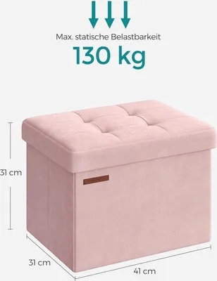 Produktbild von Famanu Fußbank mit Stauraum - 31 x 41 x 31 cm