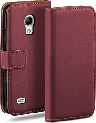Produktbild von moex® Book Case kompatibel mit Samsung Galaxy S4 - Hülle 360 Grad klappbar, Weinrot