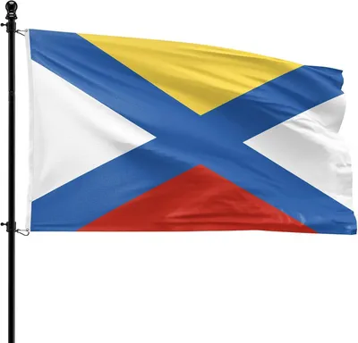 Imagen del producto de Bandera del municipio de Katwijk, 90 x 150 cm, de poliéster, para asta de bandera