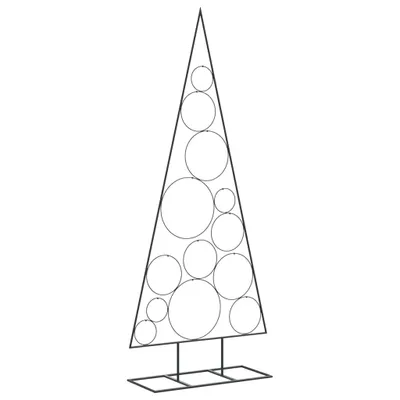 Image de Sapin de Noël en métal pour décorations Noir 150 cm
